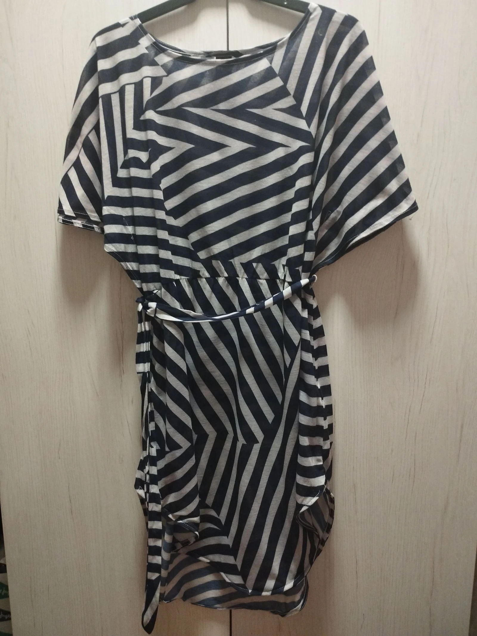 H&M Vestido playero  geométrico rayas talla S